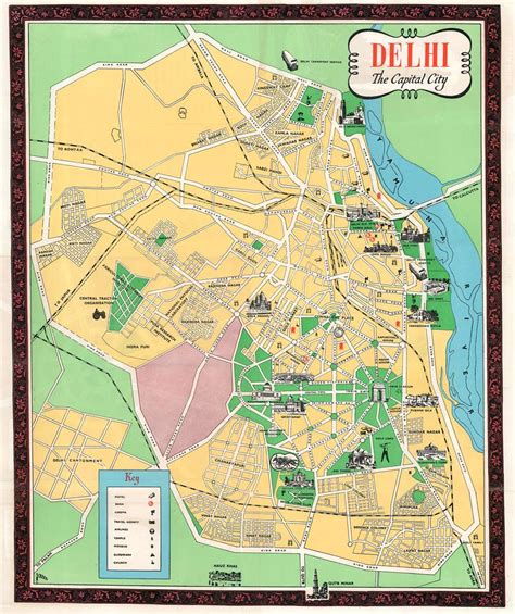 Guide Map of Delhi. Delhi The Capital City.: Geographicus Rare Antique Maps