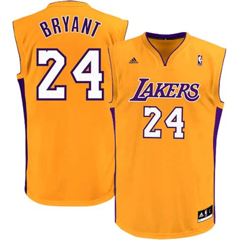 adidas Kobe Bryant Los Angeles Lakers Youth Gold Replica Home Jersey