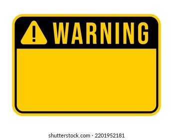 Blank Warning Sign Template Vector Illustration Stock Vector (Royalty Free) 2201952181 ...