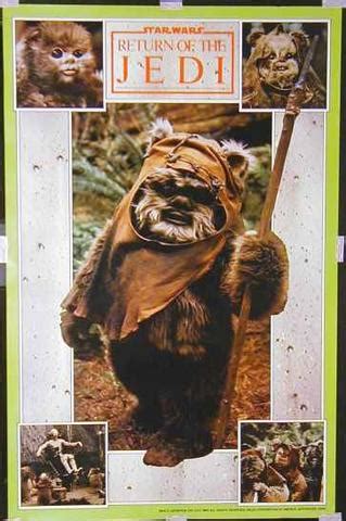 EWOK JEDI STAR WARS MOVIE POSTER | #23175487