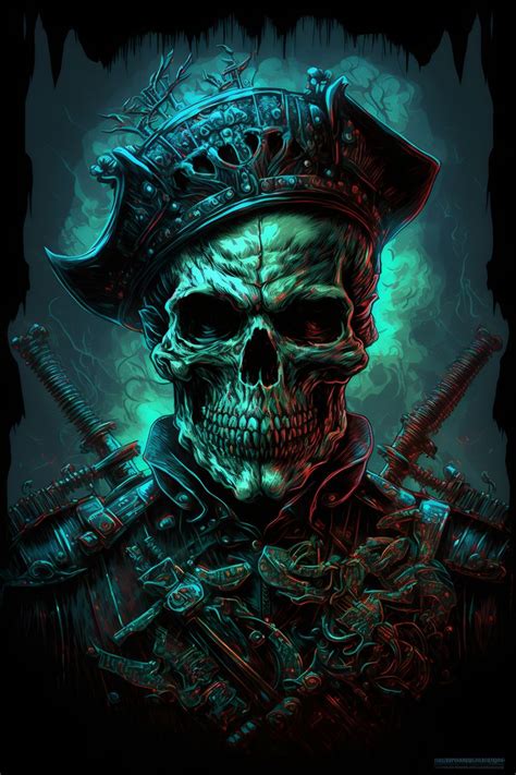 The pirate Skull | Pirate art, Pirate skull, Cool skeleton