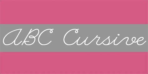 ABC Cursive Font - Different Fonts