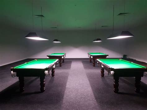 pool hall lighting install