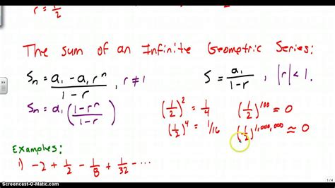 Finite and Infinite Geometric series - YouTube