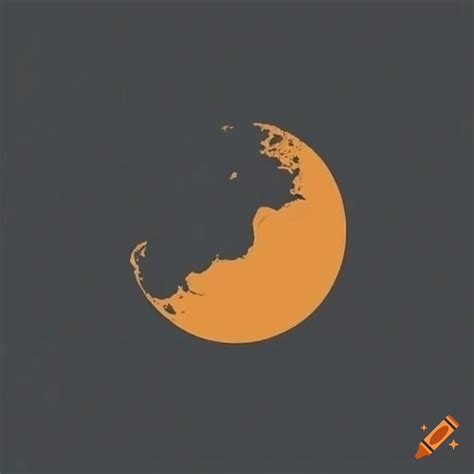 Minimalistic logo of a full moon