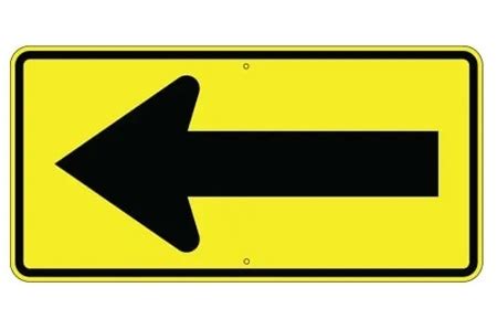 LARGE RIGHT or LEFT ARROW TRAFFIC Sign - Safety Supply Warehouse