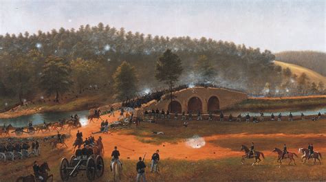 Assault on Burnside's Bridge at the Battle of Antietam - Warfare ...