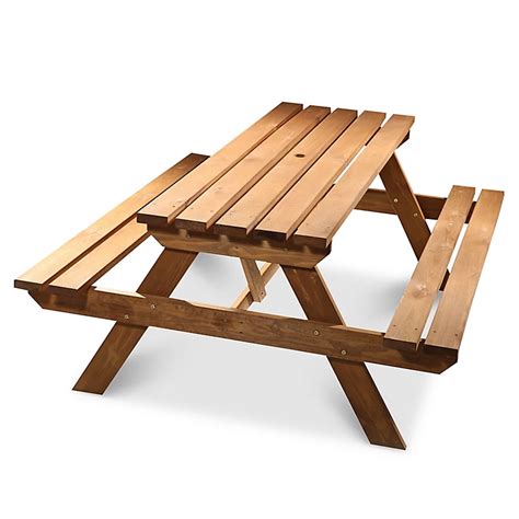 GoodHome Agad Wooden Non-foldable Picnic bench | DIY at B&Q