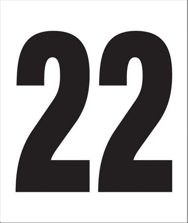 Pump Decal- Black on White, "Number 22"