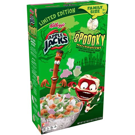 Kellogg's Apple Jacks Marshmallow Halloween Edition Breakfast Cereal 18.7 Oz - Walmart.com