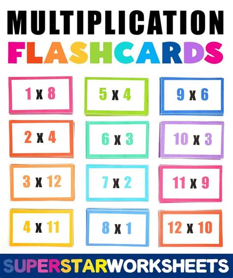 Free Multiplication Flashcards and Games for Students - Download PDF Printables