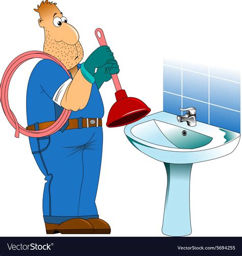 Plumber cartoon Royalty Free Vector Image - VectorStock