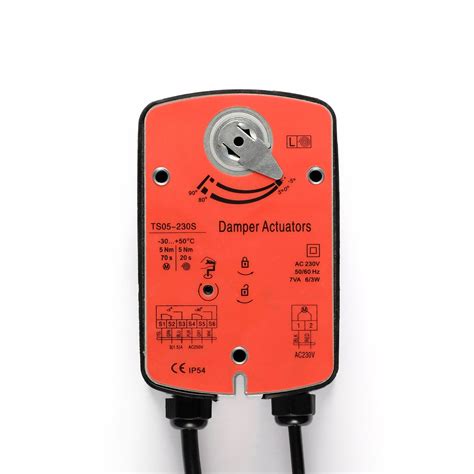 Motorized Damper Actuator 24V Damper Motor 0-10V/4-20mA Modulating Air Damper Actuator for HVAC ...