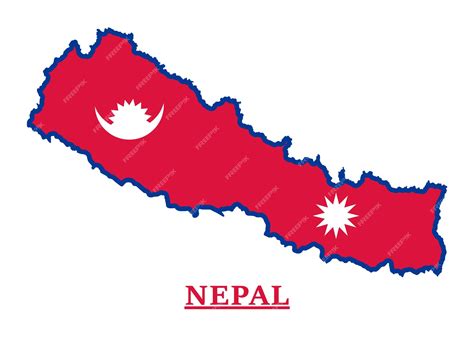 Premium Vector | Nepal National Flag Map Design, Illustration Of Nepal ...