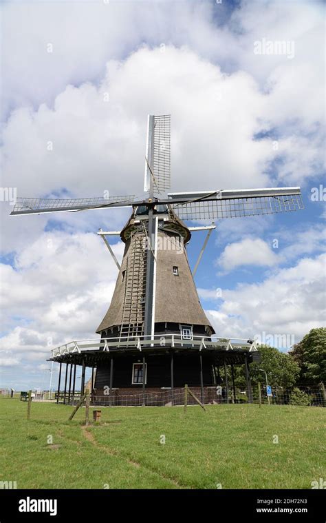 Windmill De Herder in Medemblik, Holland Stock Photo - Alamy