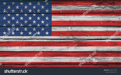 Flag United States America Wood Texture Stock Photo 1448177018 ...