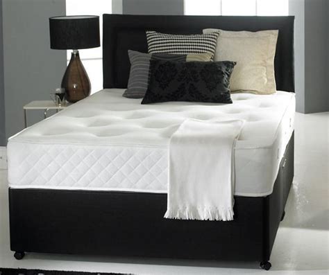 5ft King Size Divan Bed Base in Black Faux Leather