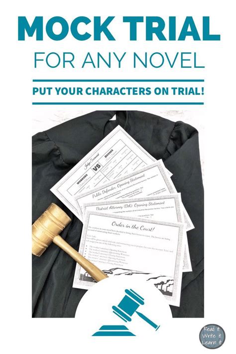 Mock Trial for any text! Grades 6-8 ELA, Editable | Ela lesson plans ...