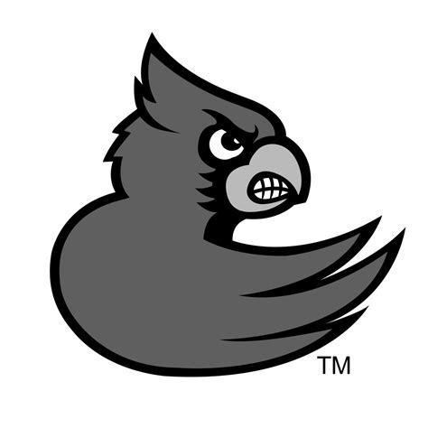 Louisville Cardinals Logo Black and White (1) – Brands Logos