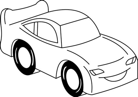 Cars Black and White Outline Clipart - cars_cartoon_09_outline - Classroom Clipart