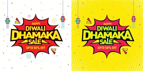 Diwali Dhamaka Sale Offer Diwali Template, Banner, Logo Design, diwali lamp, Poster, Unit, Label ...