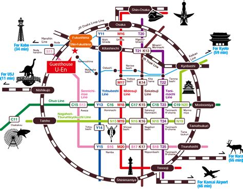 Osaka Subway Map With Attractions - United States Map