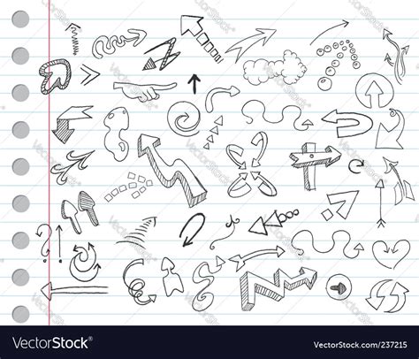 Arrow doodles Royalty Free Vector Image - VectorStock