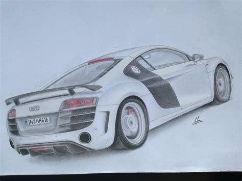 Audi R8 Drawing at PaintingValley.com | Explore collection of Audi R8 Drawing