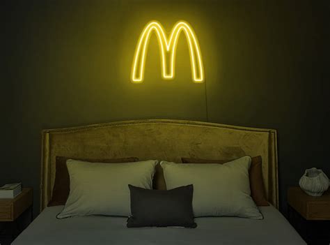 Mcdonald's Neon Sign, Fast Food Neon Sign, Restaurant Neon Sign, Mcdonalds Logo Sign, Big Mac ...