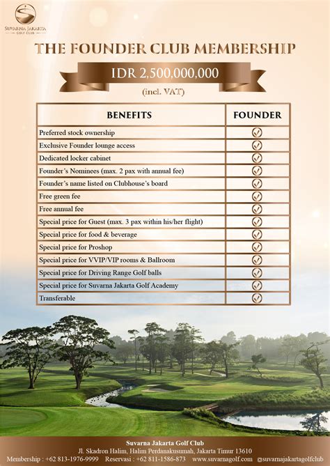 Membership - Suvarna Jakarta Golf Club