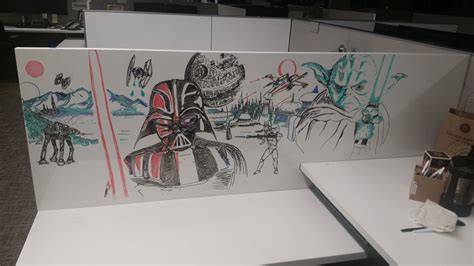 I guess you guys like dry erase board art. Here's one my coworker did. : r/pics