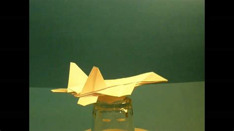 Flyable origami F-22 Raptor by Ken Hmoob - YouTube