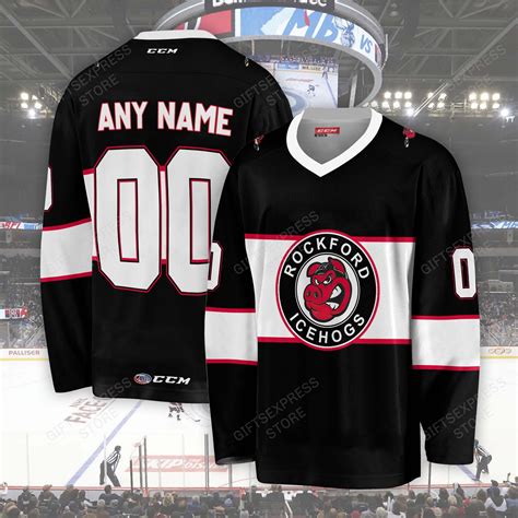 Personalized AHL Rockford IceHogs Men s and Women Hockey jersey 2024 ...