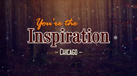 You're The Inspiration - KARAOKE VERSION - as popularized by Chicago - YouTube