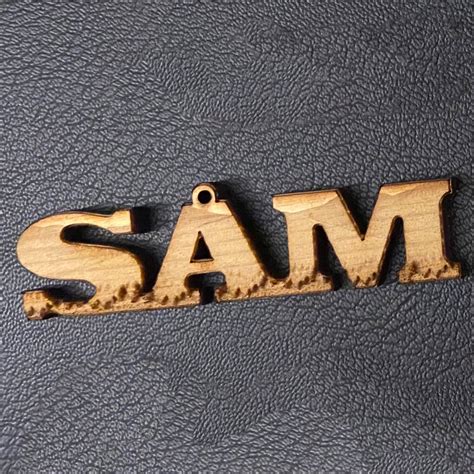 SAM Name Charm or Keychain – Glowforge Shop