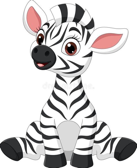 Desenhos Animados Bonitos Da Zebra Ilustração Stock - Ilustração de zebra, animados: 55472115