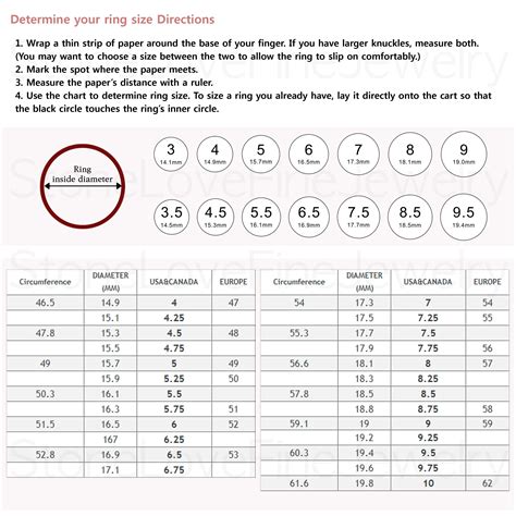 Ring Size Chart How to Measure Your Ring Size at Home Ring Size Guide Ring Size Chart for Women ...