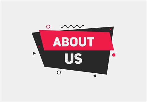 about us text web button template banner 4304539 Vector Art at Vecteezy