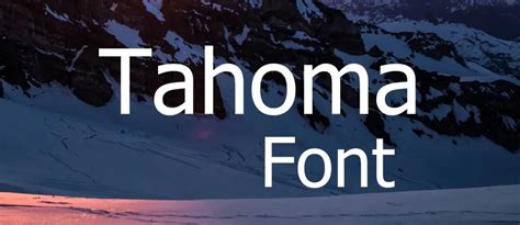 Tahoma Font Free Download