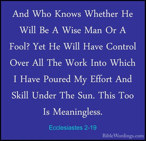 Ecclesiastes 2 - Holy Bible English - BibleWordings.com