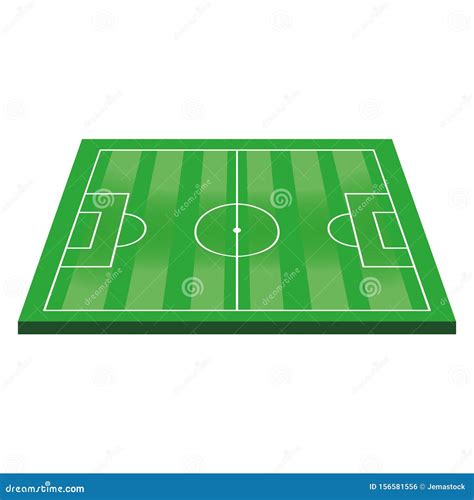 Soccer Football Playfield Stadium Cartoon Vector Illustration ...