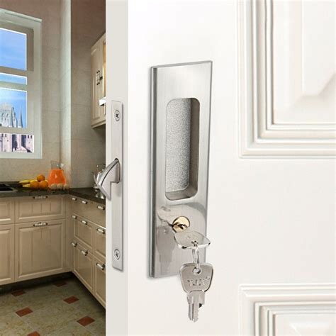 Zinc Alloy Sliding Barn Door Handle Lock With Key