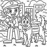 Police Officer And Dog Coloring Page 12902491 Vector Art At Vecteezy sketch template