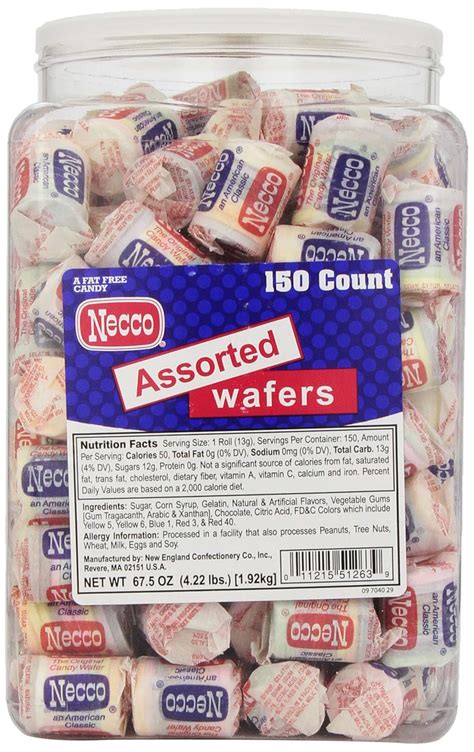 Amazon.com: Necco Assorted Wafers, The Original Candy Wafer (Pack of ...