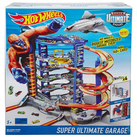 Mattel Hot Wheels Super Ultimate Garage Toy Playset with 4 Cars, Jet, & Gorilla 887961466393 | eBay