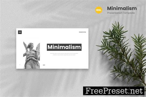 Minimalism - Minimal Google Slides Template SKDM46R