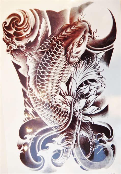 Tattoo Dragon Koi Fish - Printable Calendars AT A GLANCE