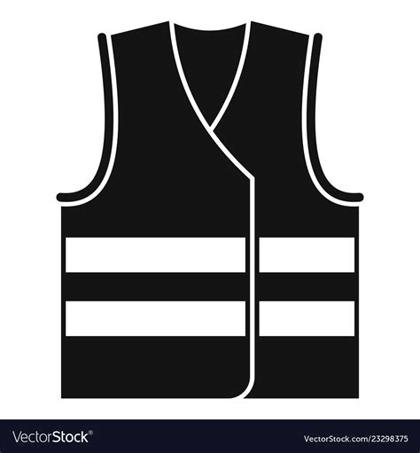 Safety vest icon simple style Royalty Free Vector Image