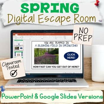 Spring Digital Escape Room, Middle School Seasonal Trivia Fact Research ...