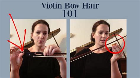 How to tighten and loosen the violin bow hair & apply rosin - YouTube